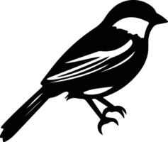 Americantreesparrow black silhouette vector