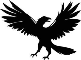 Archaeopteryx black silhouette vector