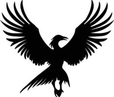 Archaeopteryx black silhouette vector