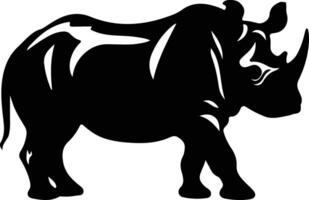 Arsinoitherium black silhouette vector