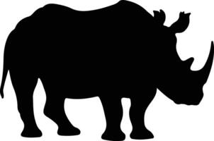 Arsinoitherium black silhouette vector