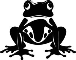 amphibian black silhouette vector