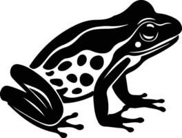 amphibian black silhouette vector