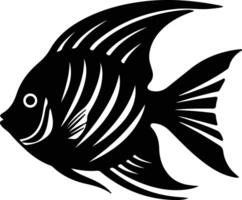 angelfish black silhouette vector