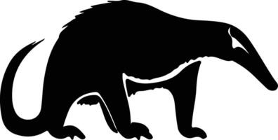 anteater black silhouette vector