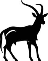 antelope black silhouette vector