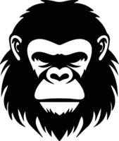 ape black silhouette vector