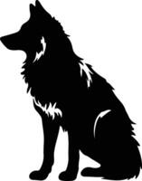 arcticwolf black silhouette vector