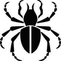 arthropod black silhouette vector