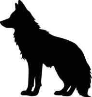 arcticwolf black silhouette vector