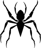 insecto asesino negro silueta vector