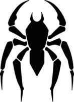 assassinbug black silhouette vector