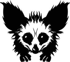 aye-aye black silhouette vector