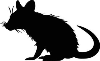 bandicoot black silhouette vector