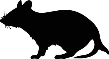 bandicoot black silhouette vector