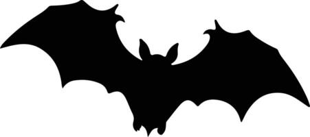 bat black silhouette vector