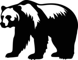 bear black silhouette vector