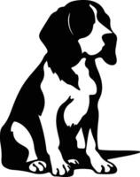 beagle black silhouette vector