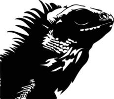 beardeddragon black silhouette vector