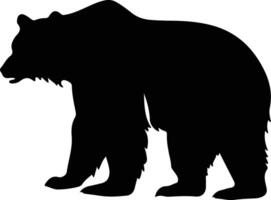 bear black silhouette vector