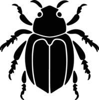 ácaro negro silueta vector