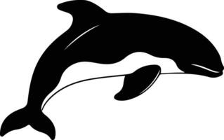 ballena beluga negro silueta vector
