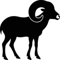 bighornsheep black silhouette vector