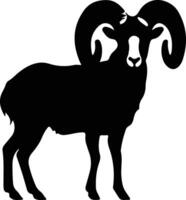 bighornsheep black silhouette vector