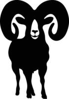 bighornsheep black silhouette vector