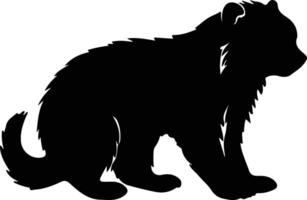 binturong black silhouette vector