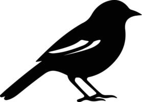 pájaro negro silueta vector