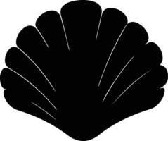 bivalve black silhouette vector