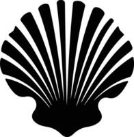 bivalve black silhouette vector