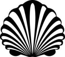 bivalve black silhouette vector