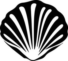 bivalve black silhouette vector