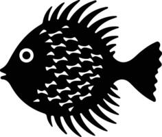 blowfish black silhouette vector