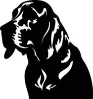 bloodhound black silhouette vector