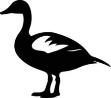 Canada goose black silhouette vector