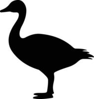 Canada goose black silhouette vector