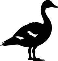 Canada goose black silhouette vector