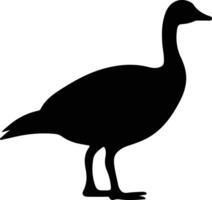 Canada goose black silhouette vector