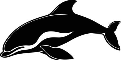 Dalls porpoise silhouette vector