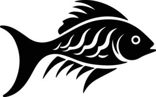 Dinichthys black silhouette vector