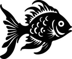 bony fish black silhouette vector