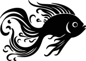 bony fish black silhouette vector