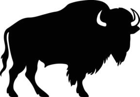 buffalo black silhouette vector