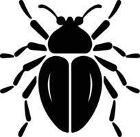 bug black silhouette vector