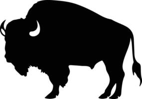 buffalo black silhouette vector