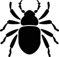 bug black silhouette vector