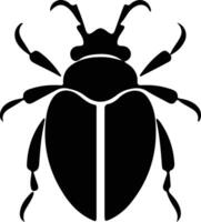 bug black silhouette vector